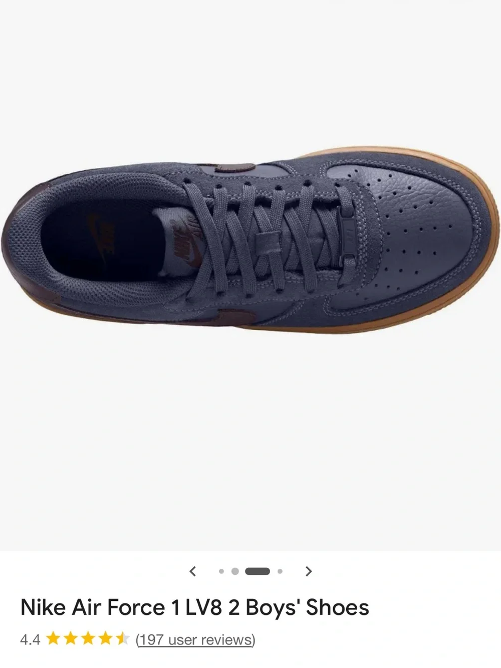 Nike Boys' Air Force 1 Low - Navy and Gum